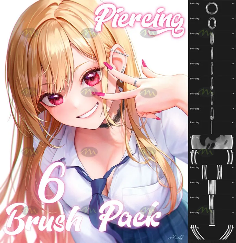 6个动漫美瞳|Procreate笔刷详情图 8