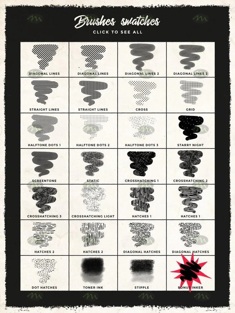 27个纹理图案|Procreate笔刷详情图 10