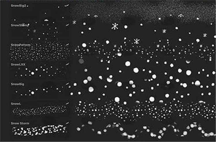 16个雪花粒子噪点｜Procreate笔刷详情图 6