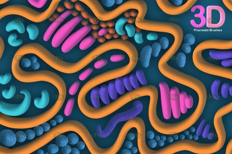 25个3D立体字效果｜Procreate笔刷详情图 9