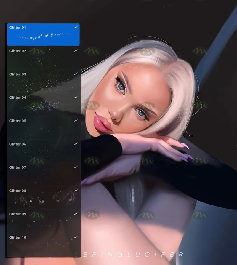 800个时尚美妆|Procreate笔刷详情图 9