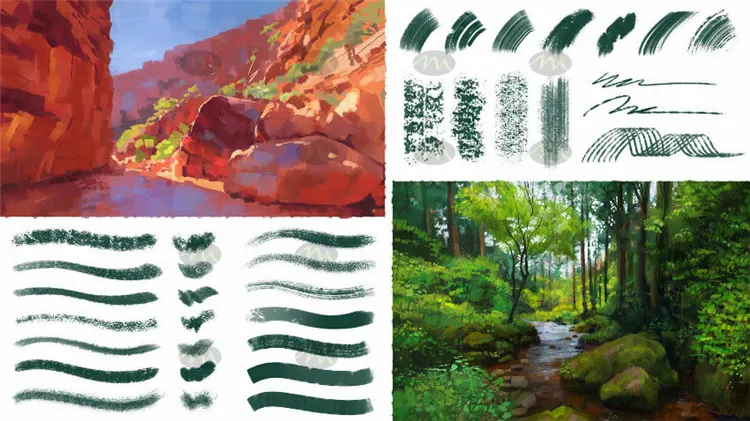 64个仙人掌植物叶子海洋蕨类藻类|Procreate笔刷详情图 8