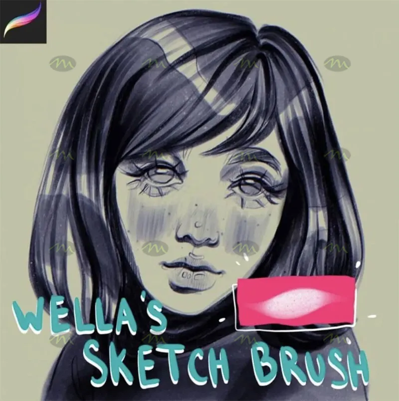 1个独特素描|Procreate笔刷详情图 8