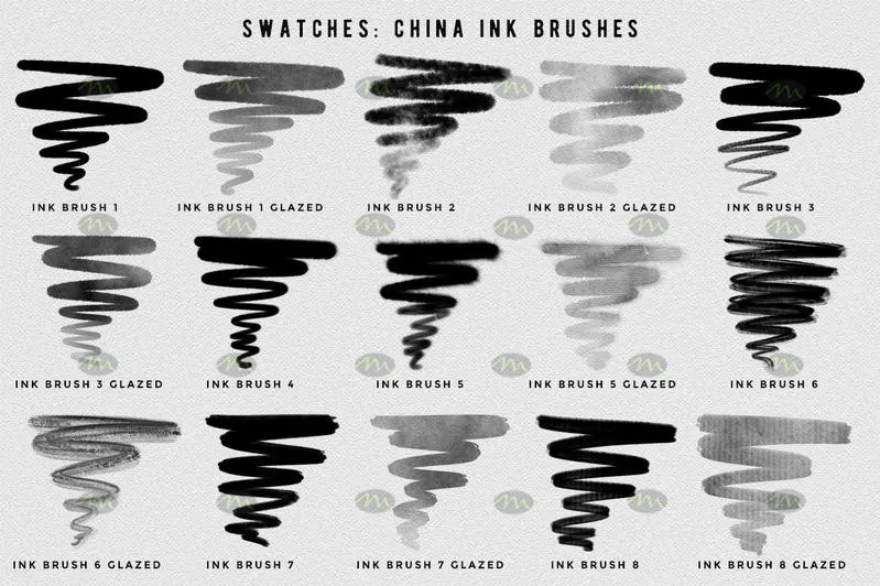 36个中国风水墨|Procreate笔刷详情图 12