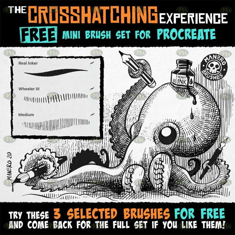 4个排线|Procreate笔刷详情图 8