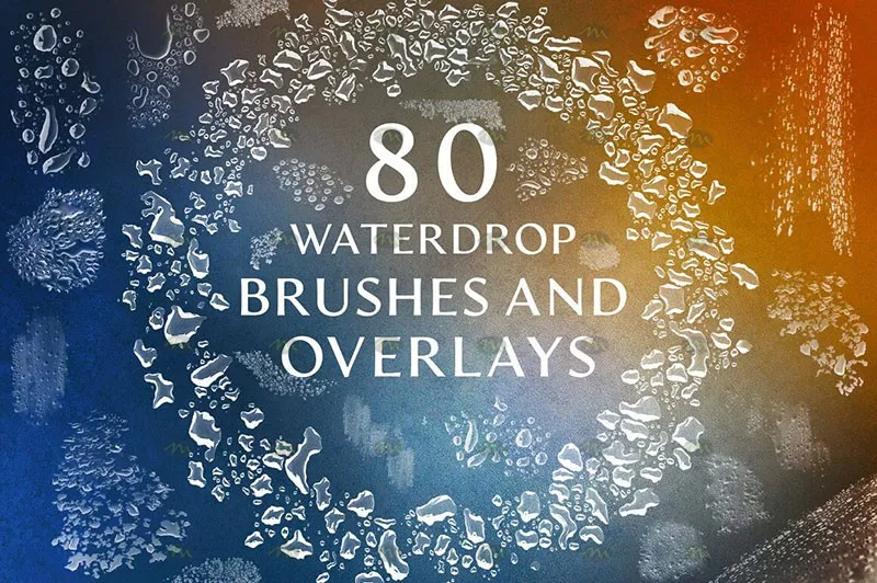 80个玻璃水滴效果|Procreate笔刷详情图 14