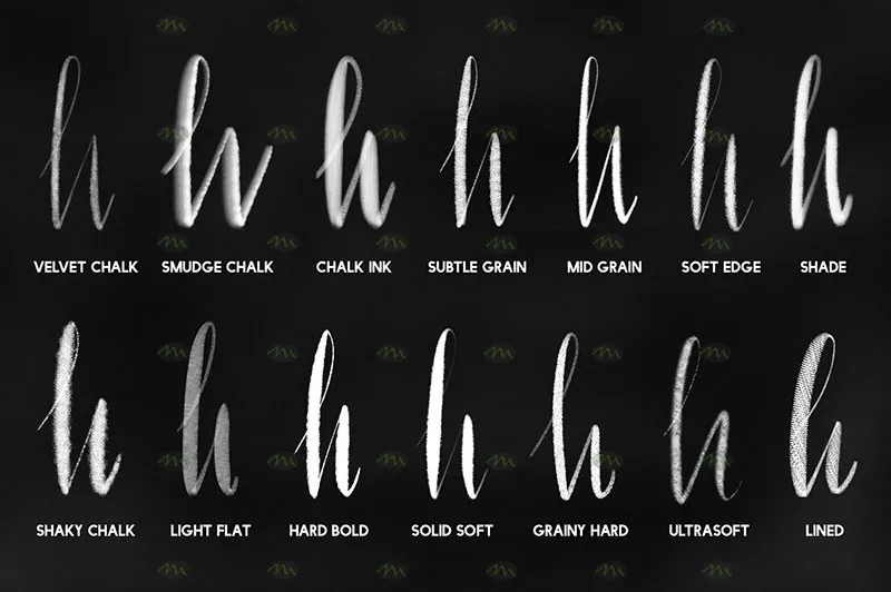 27个粉笔字|Procreate笔刷详情图 9