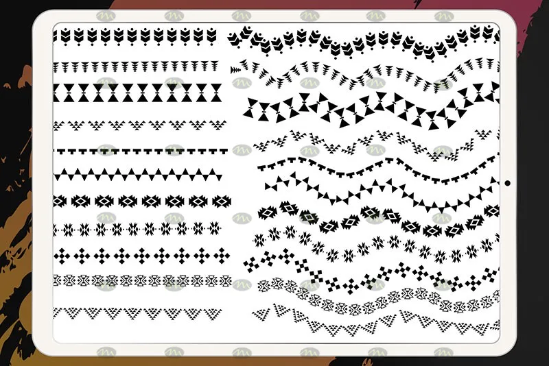 40个波西米亚图案|Procreate笔刷详情图 7