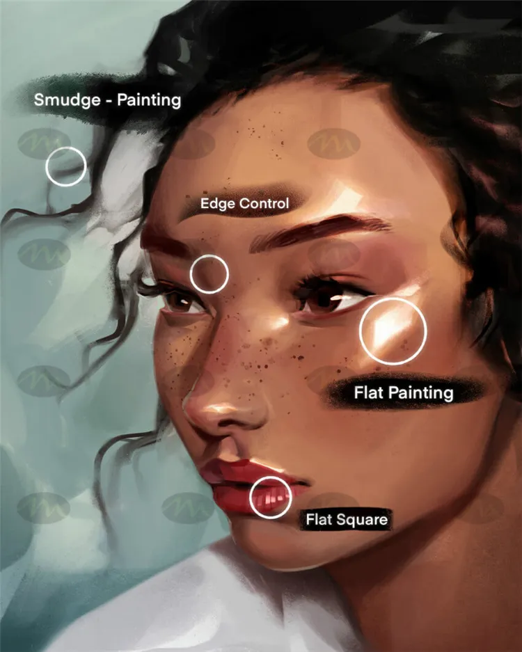 卡通人物肖像Q版插画|Procreate笔刷详情图 7