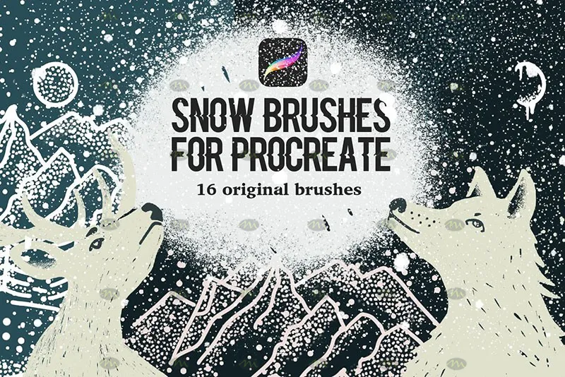 16个雪花|Procreate笔刷详情图 11