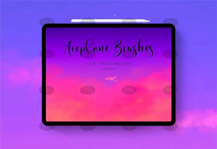 20个飞机图案图形|Procreate笔刷详情图 7
