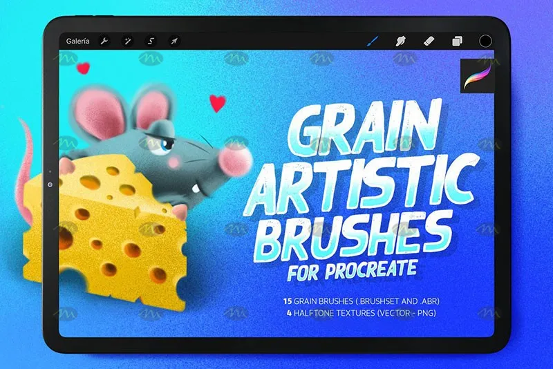 15个颗粒插画|Procreate笔刷详情图 11