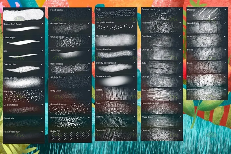 47个独特纹理|Procreate笔刷详情图 6