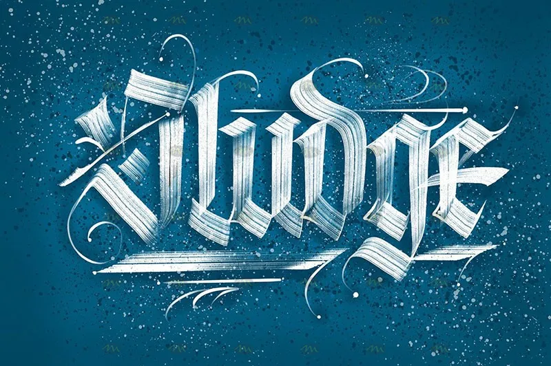 18个哥特式手写字|Procreate笔刷详情图 11