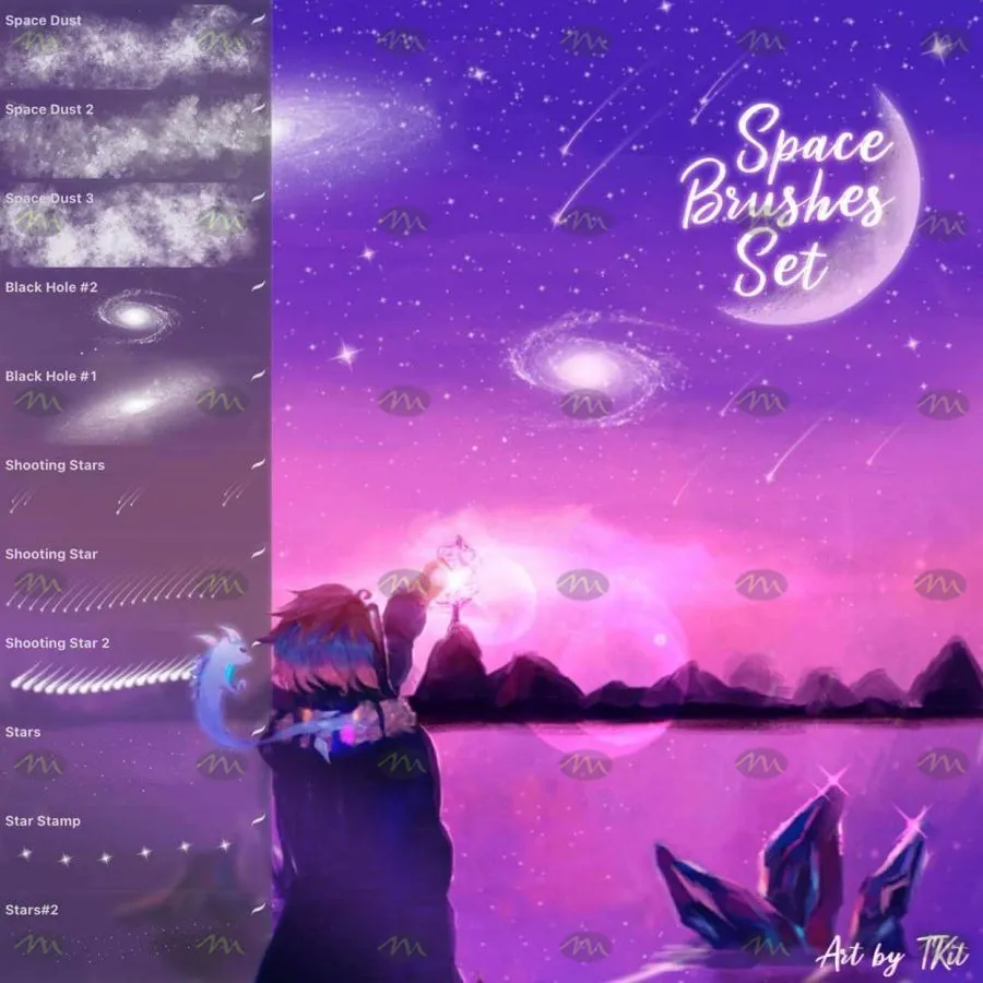 10个流星星空|Procreate笔刷详情图 8