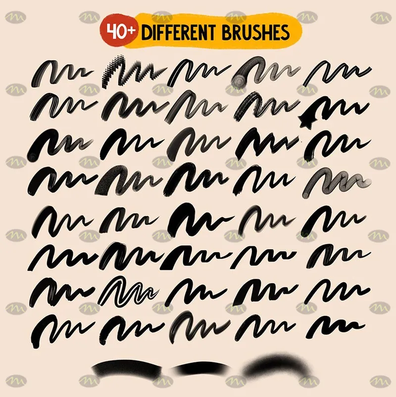 45个手写字体|Procreate笔刷详情图 7