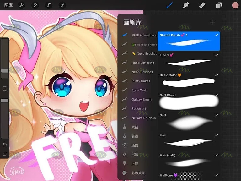 18套必备打包|Procreate笔刷详情图 14