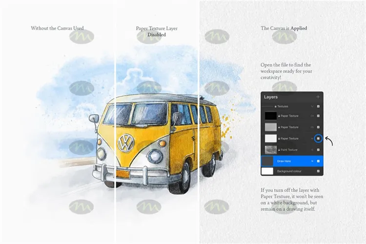 10个水彩插画草图|Procreate笔刷详情图 9