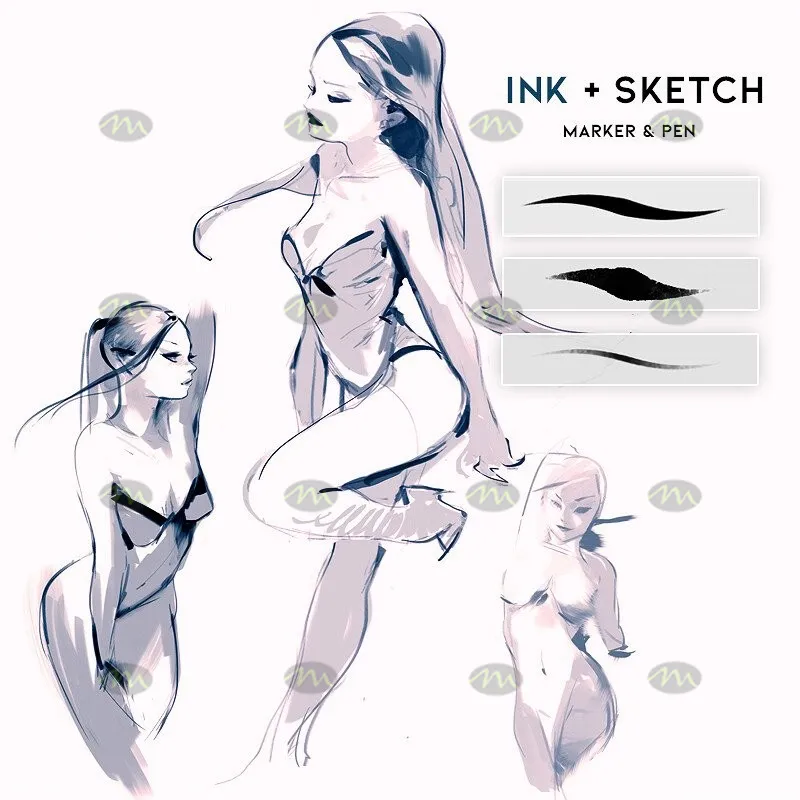24个专业插画师|Procreate笔刷详情图 7