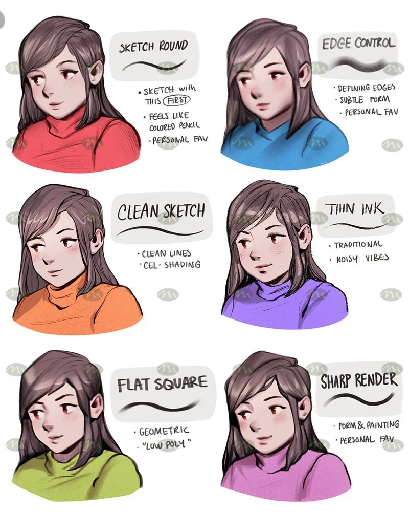 10个素描基本|Procreate笔刷详情图 7