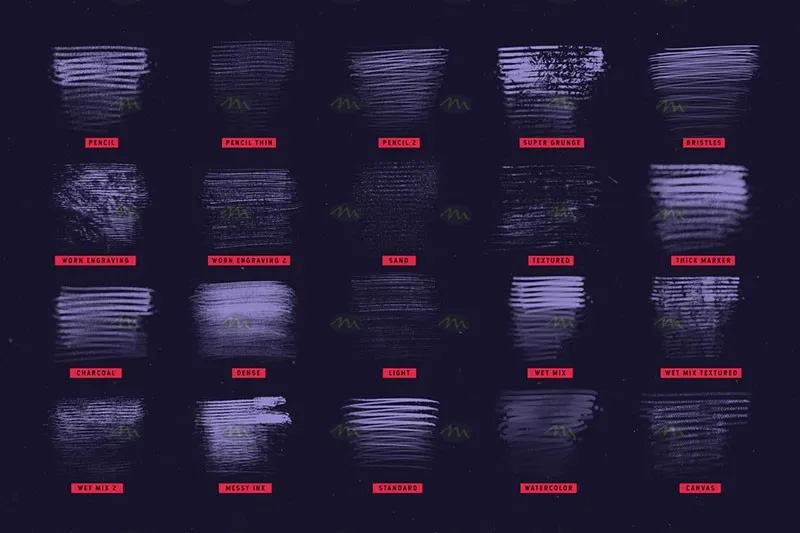 20个素描阴影排线|Procreate笔刷详情图 6