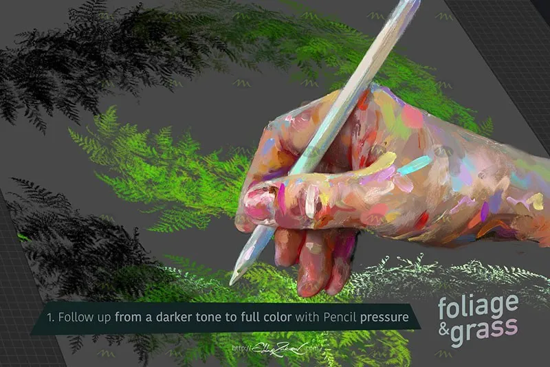 60个叶子和草丛|Procreate笔刷详情图 7