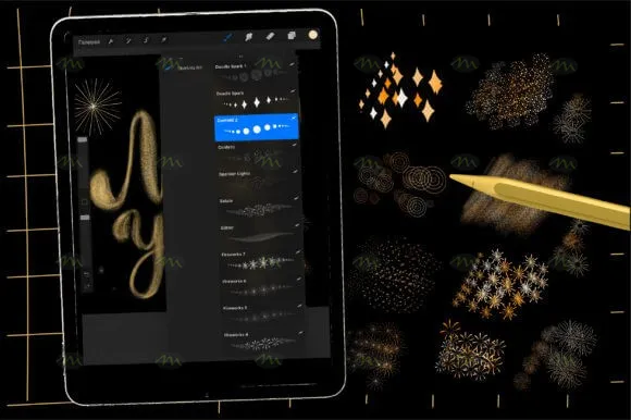 15个新年手写字设计|Procreate笔刷详情图 9