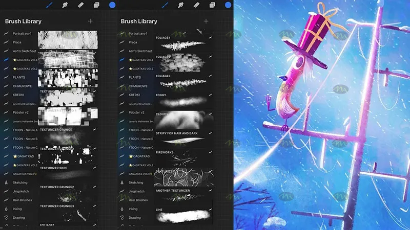 81个蜡笔画纹理|Procreate笔刷详情图 10
