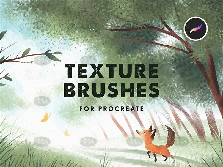 卡通绿色植物材质|Procreate笔刷详情图 8