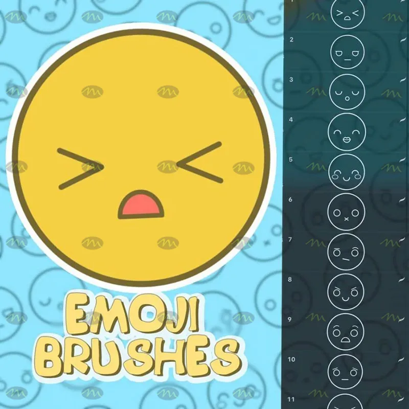 20个Emoji表情|Procreate笔刷详情图 8