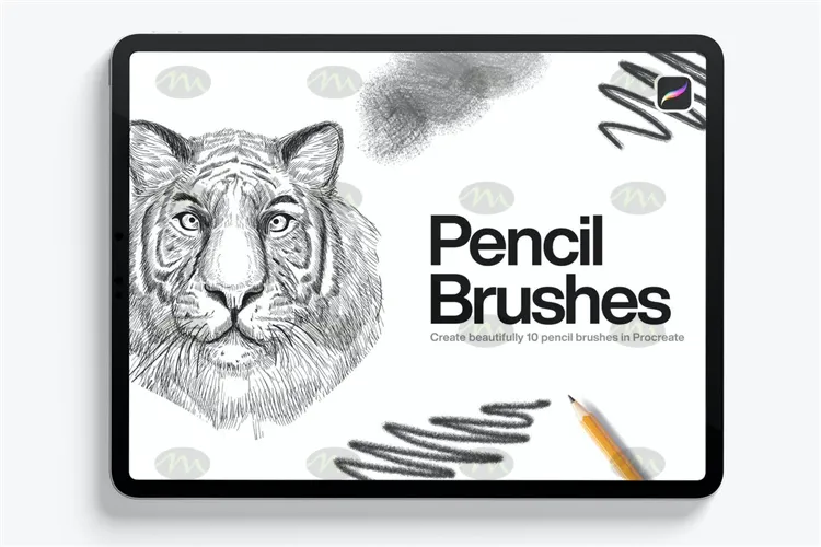 10个铅笔素描铅笔|Procreate笔刷详情图 8