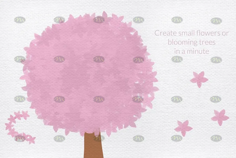 4个花朵图案｜Procreate笔刷详情图 7