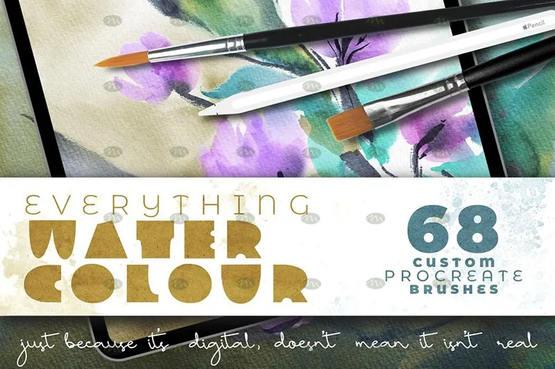 68个逼真自然水彩|Procreate笔刷详情图 22