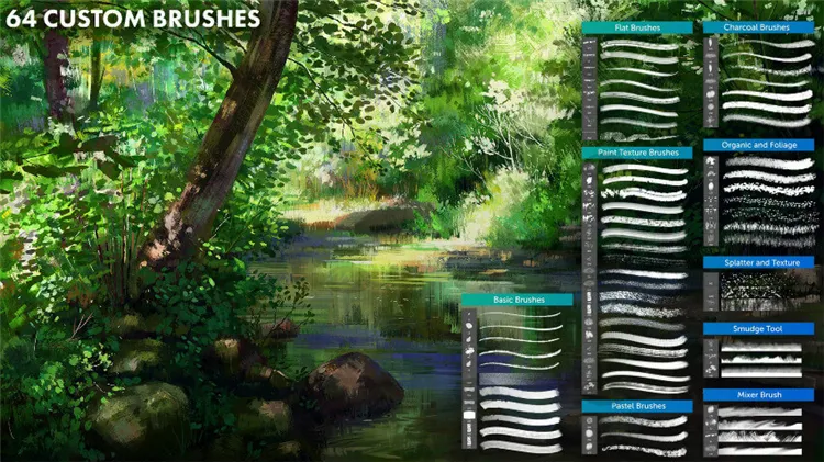 64个仙人掌植物叶子海洋蕨类藻类|Procreate笔刷详情图 7