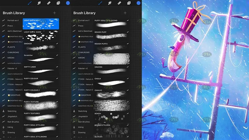 81个蜡笔画纹理|Procreate笔刷详情图 7