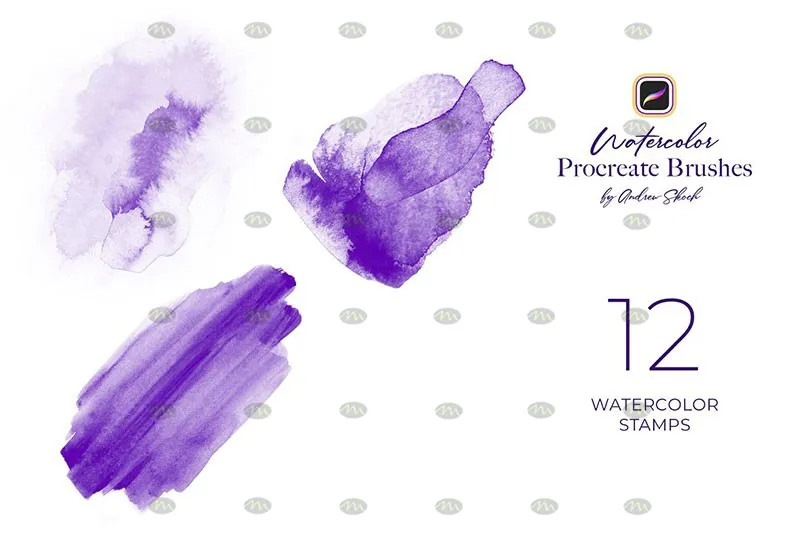 22个水彩艺术｜Procreate笔刷详情图 9