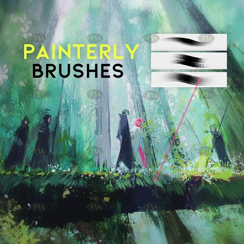 24个专业插画师|Procreate笔刷详情图 9