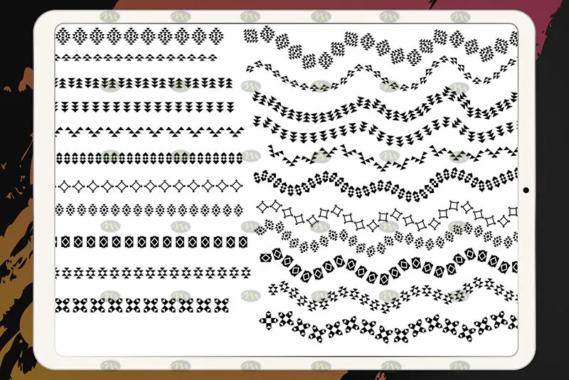40个波西米亚图案|Procreate笔刷详情图 9