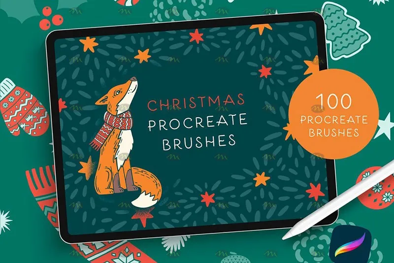 100个圣诞主题|Procreate笔刷详情图 14