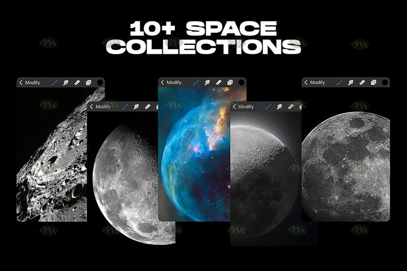 10个太阳系行星图像|Procreate笔刷详情图 8