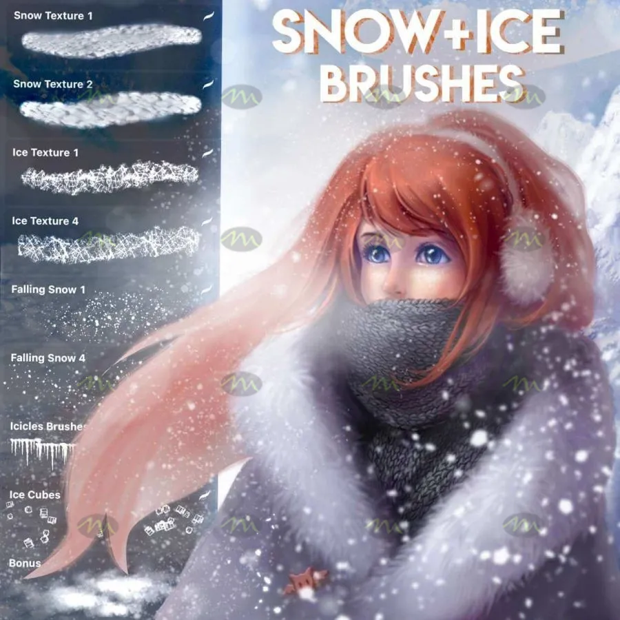 10个冰雪特效|Procreate笔刷详情图 8