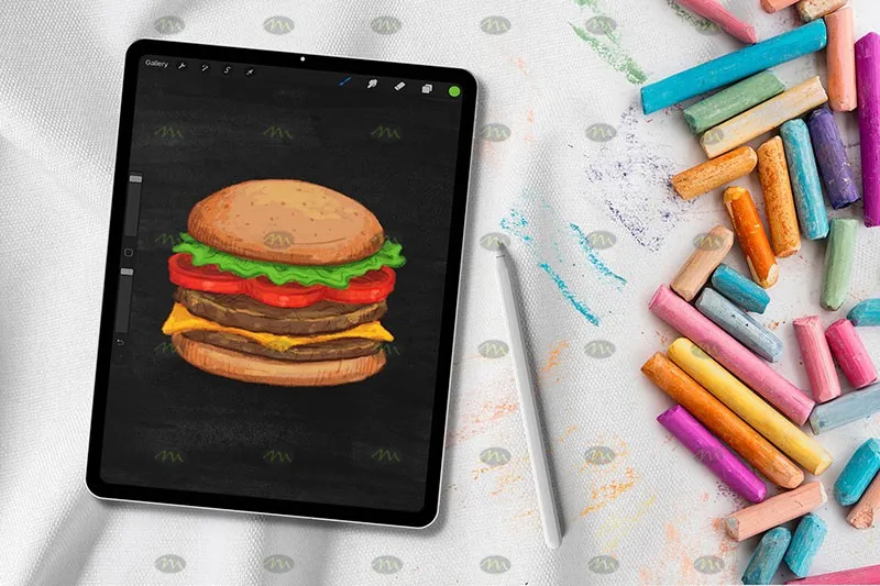 20个粉笔画笔|Procreate笔刷详情图 8