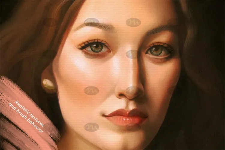 17款专业绘画画家人物肖像水彩油画丙烯|Procreate笔刷详情图 6
