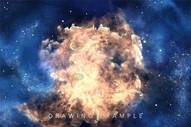 银河系外太空梦幻星云星轨月球|Procreate笔刷详情图 7
