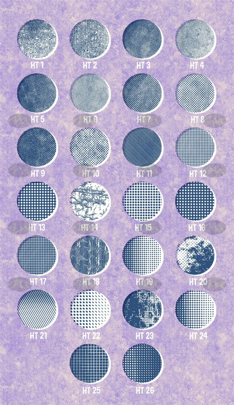30色彩半色调复古网格点状粒子噪点｜Procreate笔刷详情图 7