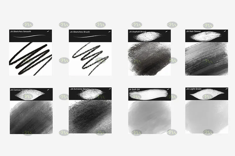 14个帆布画纹理｜Procreate笔刷详情图 6