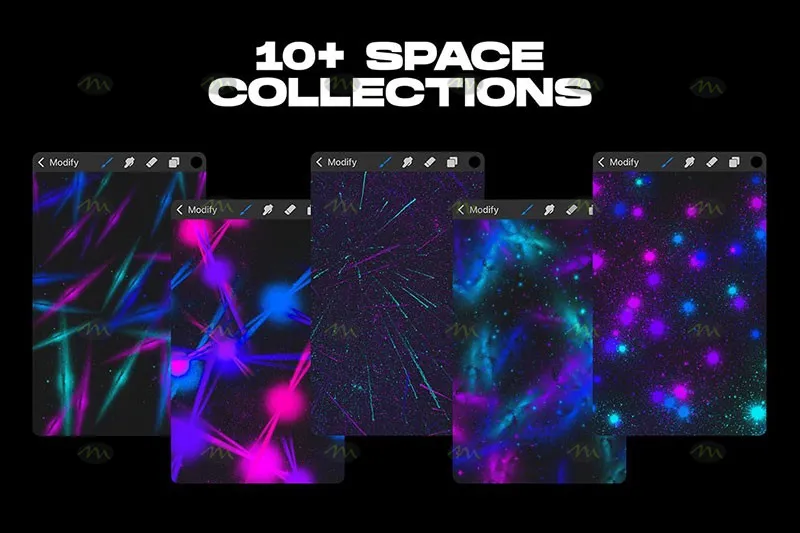 10个宇宙星系光效|Procreate笔刷详情图 8