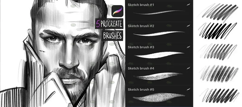 5个素描画笔|Procreate笔刷详情图 6