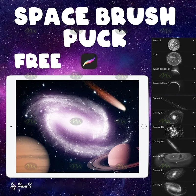 12个太空星球|Procreate笔刷详情图 8