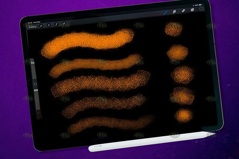 5个自然颗粒噪点|Procreate笔刷详情图 9